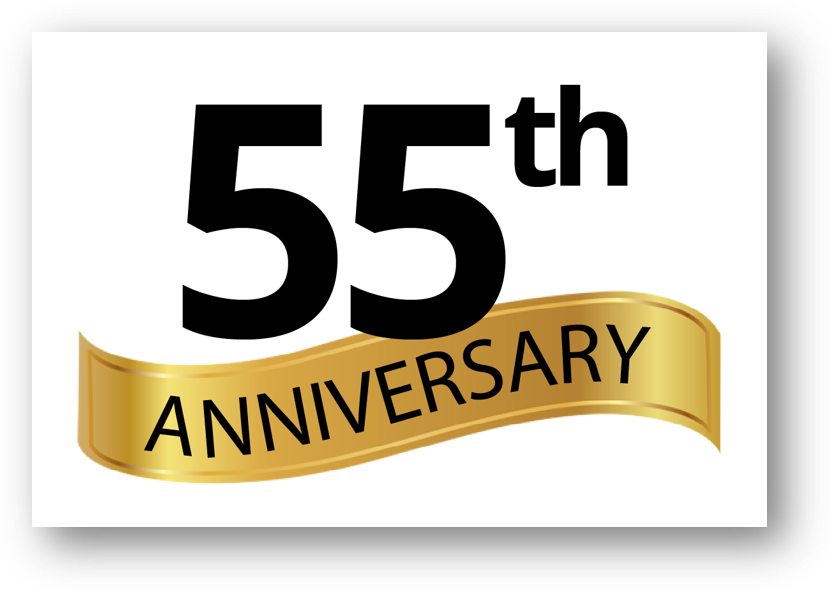 55th anniversary logo