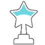 Illustration of a trophy with a star