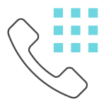 24/7 emergency helpline icon of phone and buttons