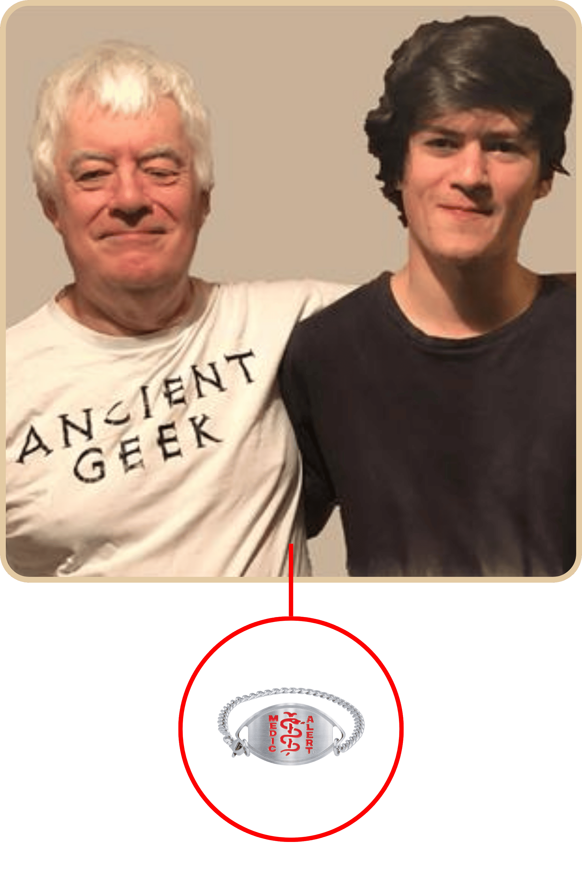 Picture of bob and son smiling