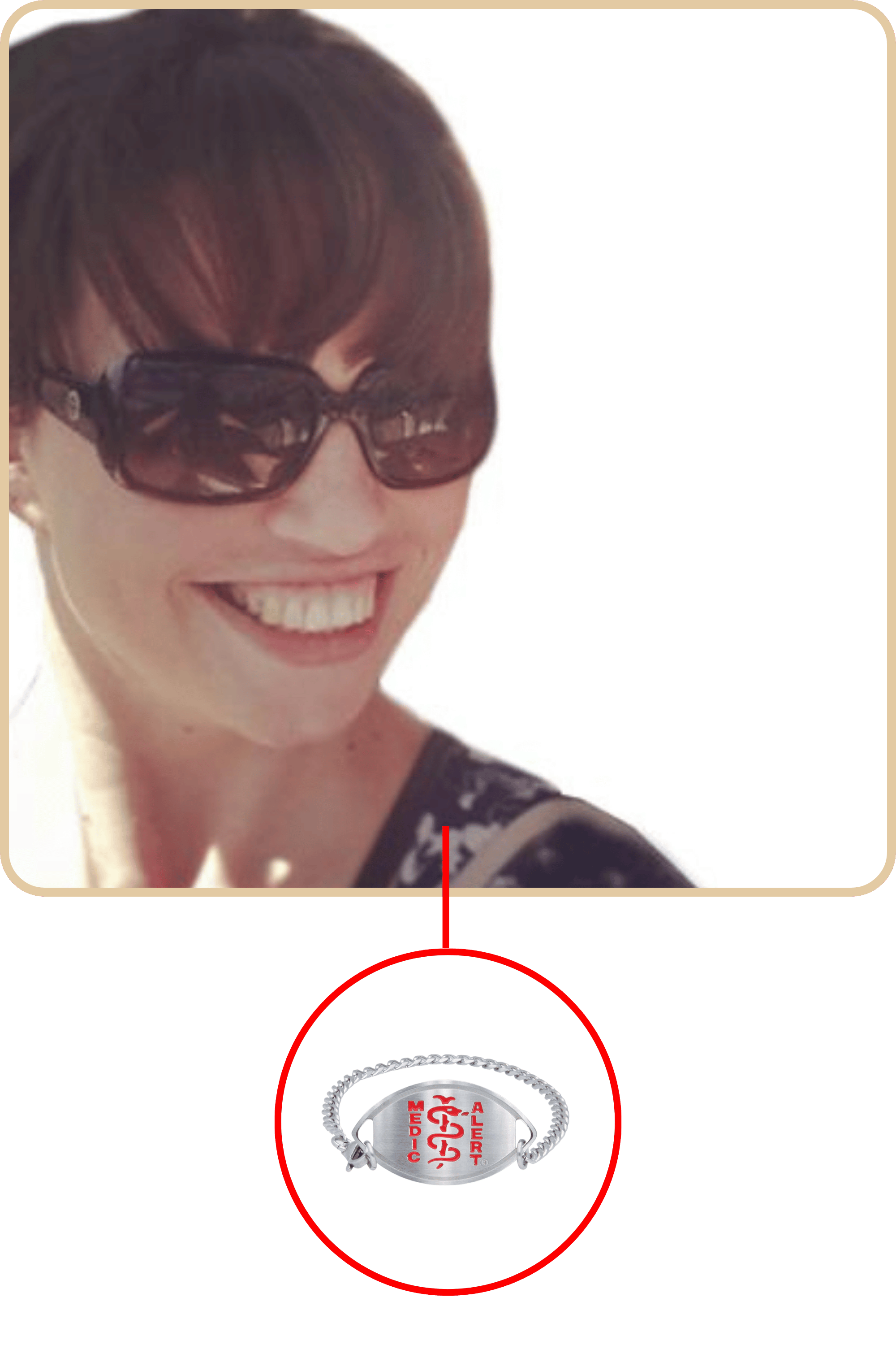 Picture of Margaret Edwards' bracelet