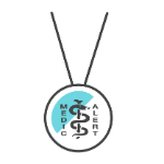 Illustration of MedicAlert Medical ID necklace