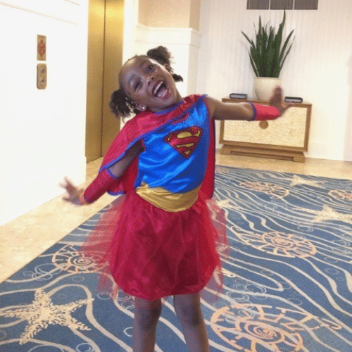 Maya wearing MedicAlert Children's Classic Silver Bracelet